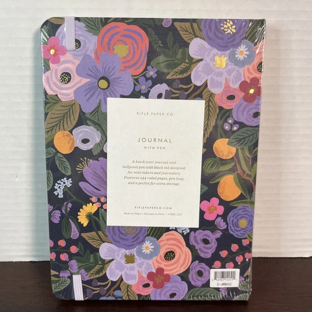 Rifle Paper Co 144 pg Journal w/ Pen Hardcover Floral Notebook with Foil Accents